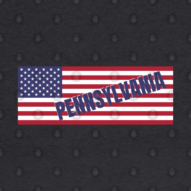 Pennsylvania State in American Flag by aybe7elf